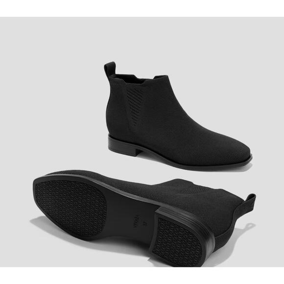 Vivaia Square Toe Slip On Chelsea Boots Ryan Waterproof Black Size 9.5 New - Picture 3 of 4